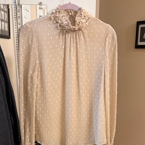 Zara Cream Textured Women's Blouse